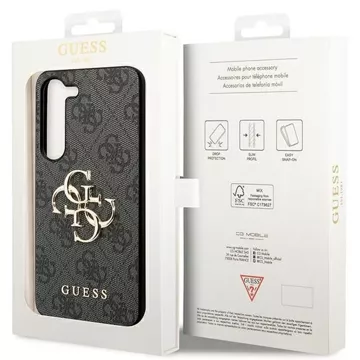 Oryginalne Etui GUESS Hardcase GUHCS23FE4GMGGR do Samsung Galaxy S23 FE (Big Metal Logo / szary)