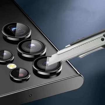 Osłona aparatu Hofi Camring Pro+ szkło na obiektyw do Samsung Galaxy S23 / S23+ Plus Black