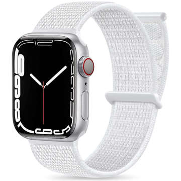 Pasek Alogy Nylon Strap z rzepem do Apple Watch 1/2/3/4/5/6/7/8/SE/Ultra (42/44/45/49mm) Biały