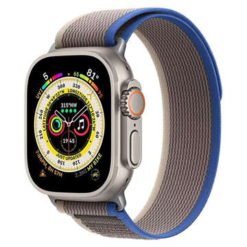 Pasek Alogy Sport na rzep do Apple Watch 4/5/6/7/8/SE/Ultra (42/44/45/49mm) Niebiesko-szary