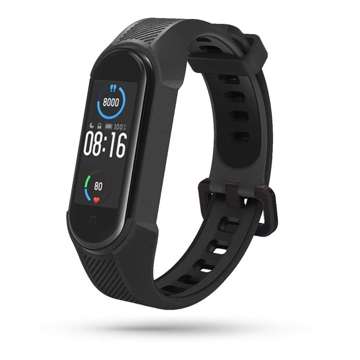 Pasek Armour do Xiaomi Mi Smart Band 5 / 6 / 6 NFC Black