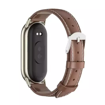 Pasek Leatherfit do Xiaomi Smart Band 8 / 8 NFC Brown