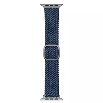 Pasek UNIQ Aspen do Apple Watch 40/38/41mm Series 4/5/6/7/8/SE/SE2 Braided niebieski/oxford blue