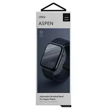 Pasek UNIQ Aspen do Apple Watch 40/38/41mm Series 4/5/6/7/8/SE/SE2 Braided niebieski/oxford blue