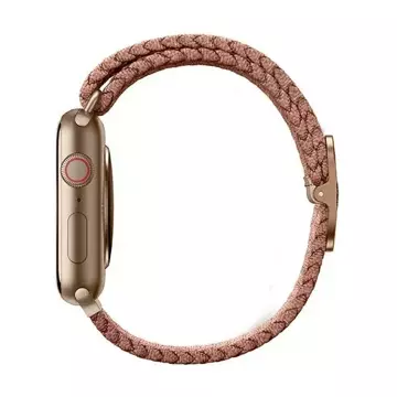 Pasek UNIQ Aspen do Apple Watch 44/42/45mm Series 4/5/6/7/8/SE/SE2 Braided różowy/grapefruit pink