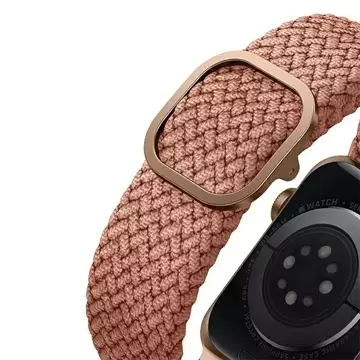 Pasek UNIQ Aspen do Apple Watch 44/42/45mm Series 4/5/6/7/8/SE/SE2 Braided różowy/grapefruit pink