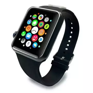 Pasek do smartwatcha Karl Lagerfeld KLAWLSLCK do Apple Watch 42/44/45mm czarny/black strap Silicone Choupette Heads