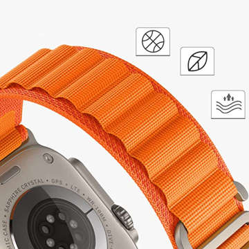 Pasek do zegarka sportowy Alogy Sport Strap do Apple Watch 4/5/6/7/8/SE (38/40/41mm) Pomarańczowy