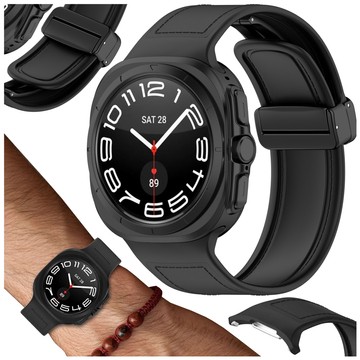 Pasek na zegarek Opaska do smartwatcha do Samsung Galaxy Watch Ultra 47mm Czarny