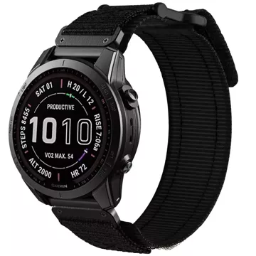 Pasek nylonowy do Garmin Fenix 3 / 5x / 3hr / 5x plus / 6x / 6x pro / 7x Black