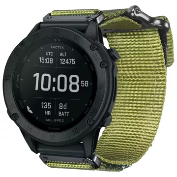 Pasek nylonowy do Garmin Fenix 5x 6x 7x Pro 26mm Nylon Band Sport Military zielony