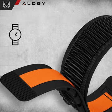 Pasek nylonowy do Garmin Fenix 5x / 6x / 7x / Pro / Descent / Tactix / Enduro (26mm) Alogy Nylon Band Czarny