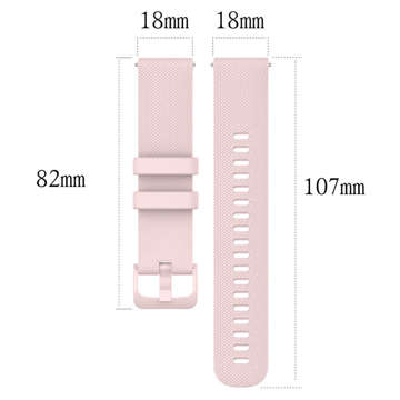 Pasek uniwersalny Alogy Strap z klamrą na smartwatch zegarek 18mm różowy