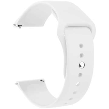 Pasek uniwersalny Sportowy Alogy Strap do smartwatcha 20mm White