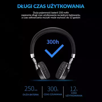 ROCK SPACE S9 Bezprzewodowe słuchawki nauszne HiFi Czerwony