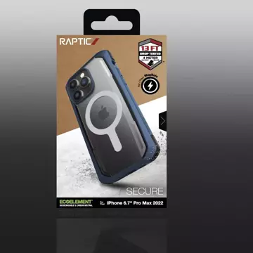 Raptic Secure Case etui iPhone 14 Pro Max z MagSafe pancerny pokrowiec niebieski