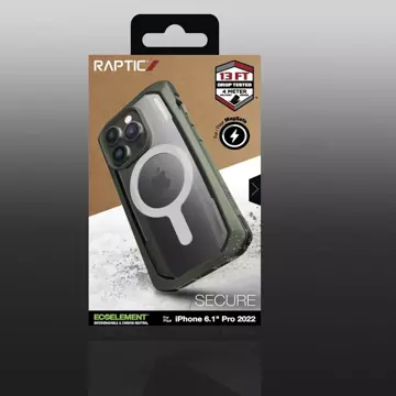 Raptic Secure Case etui iPhone 14 Pro z MagSafe pancerny pokrowiec zielony