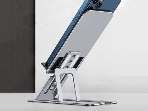 Regulowany stojak na telefon Alogy składana podstawka na biurko Srebrny