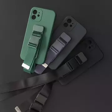 Rope Case silikonowe etui ze smyczą torebka smycz pasek do Samsung Galaxy A73 czerwony