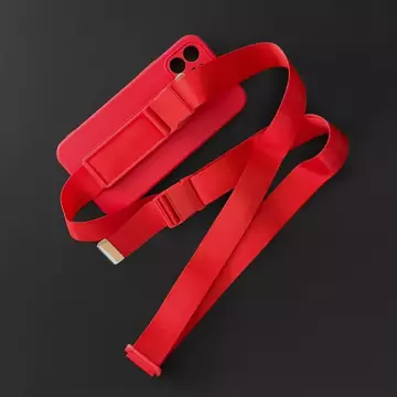 Rope case żelowe etui ze smyczą łańcuszkiem torebka smycz iPhone 11 Pro Max ciemnozielony