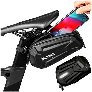 Sakwa rowerowa Wildman Bicycle Saddle Bag XT7 Etui torba na rower uchwyt rowerowy pod siodełko 1.2l Czarna