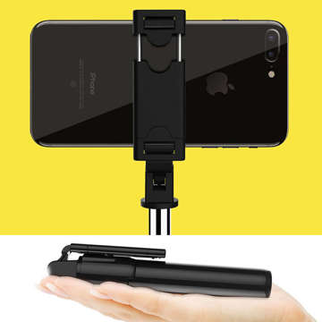 Selfie stick statyw Tripod Alogy Stand uchwyt na telefon kijek do zdjęć selfie pilot Bluetooth Czarny