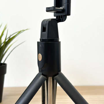 Selfie stick statyw Tripod Alogy Stand uchwyt na telefon kijek do zdjęć selfie pilot Bluetooth Czarny