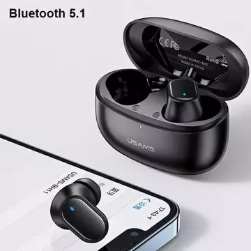 Słuchawki Bluetooth 5.1 USAMS TWS BH series bezprzewodowe czerwony/red BHUBH03