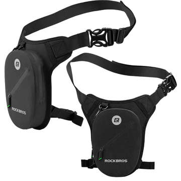 Szaszetka biodrowa nerka wodoodporna RockBros Belt Bag Waterproof AS-081 torba na biodro na akcesoria Czarna