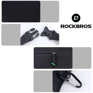 Szaszetka biodrowa nerka wodoodporna RockBros Belt Bag Waterproof AS-081 torba na biodro na akcesoria Czarna