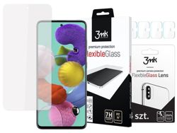 Szkło 3mk Flexible Glass 7H do Samsung Galaxy A51 + Szkło na obiektyw 3mk