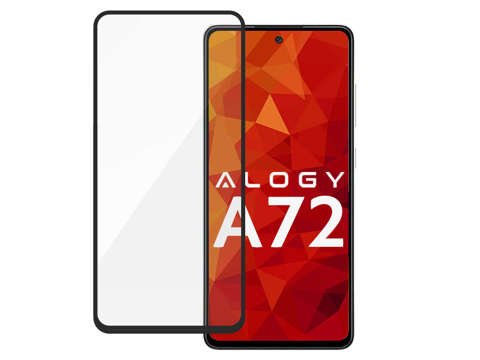 Szkło Alogy Full Glue case friendly do Samsung Galaxy A72 Czarne