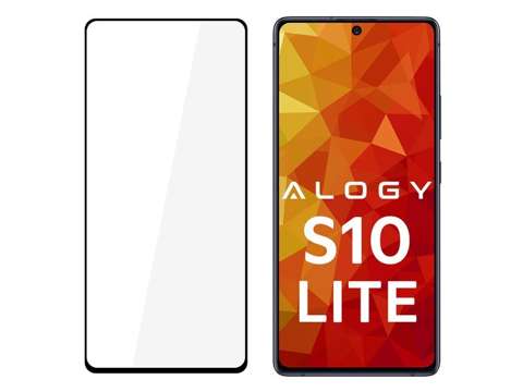 Szkło Alogy Full Glue case friendly do Samsung Galaxy S10 Lite czarne