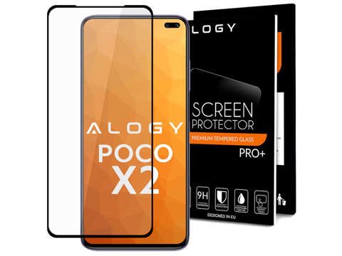 Szkło Alogy Full Glue case friendly do Xiaomi Poco X2 Czarne