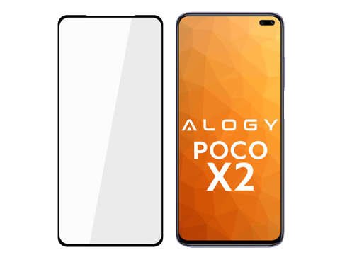 Szkło Alogy Full Glue case friendly do Xiaomi Poco X2 Czarne