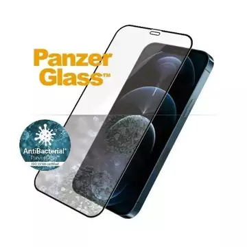 Szkło PanzerGlass Pro E2E Super+ do iPhone 12 Pro Max Case Friendly AntiBacterial Microfracture czarny/black