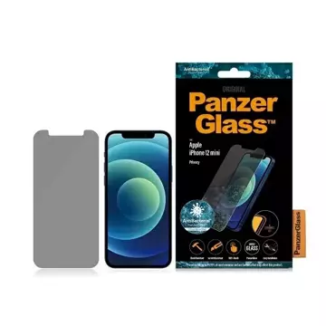 Szkło PanzerGlass Standard Super+ do iPhone 12 Mini Privacy Antibacterial