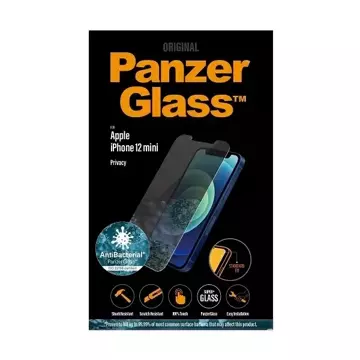 Szkło PanzerGlass Standard Super+ do iPhone 12 Mini Privacy Antibacterial