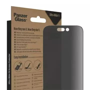 Szkło PanzerGlass Ultra-Wide Fit do iPhone 14 Pro 6,1" Privacy Screen Protection Antibacterial P2772