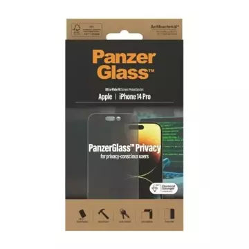 Szkło PanzerGlass Ultra-Wide Fit do iPhone 14 Pro 6,1" Privacy Screen Protection Antibacterial P2772