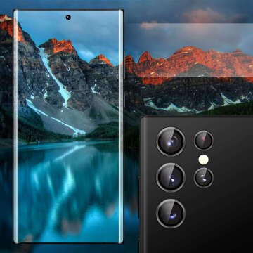 Szkło do Samsung Galaxy S22 Ultra osłona na aparat obiektyw 3mk Lens Protection Pro nakładka ochronna Black