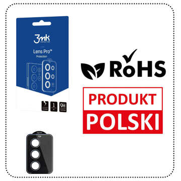 Szkło do Samsung Galaxy S24+ Plus osłona na aparat obiektyw 3mk Lens Protection Pro Black nakładka ochronna