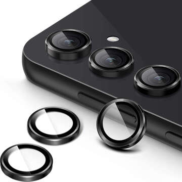 Szkło do Samsung Galaxy S24+ Plus osłona na aparat obiektyw 3mk Lens Protection Pro Black nakładka ochronna