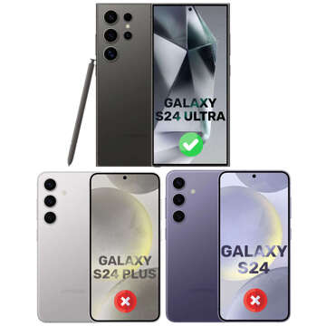 Szkło do Samsung Galaxy S24 Ultra osłona na aparat obiektyw 3mk Lens Protection Pro Black nakładka ochronna