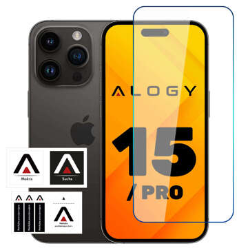 Szkło hartowane 9H do iPhone 15 / 15 Pro  / 16 na ekran Alogy Screen Protector PRO+