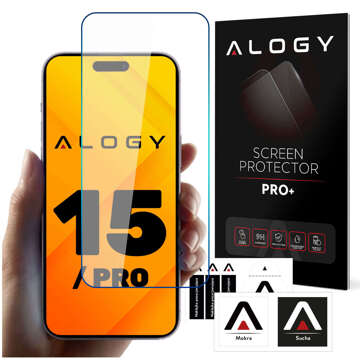 Szkło hartowane 9H do iPhone 15 / 15 Pro na ekran Alogy Screen Protector PRO+