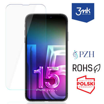 Szkło hartowane 9H do iPhone 15 Plus / 16 Plus 3mk HardGlass na ekran