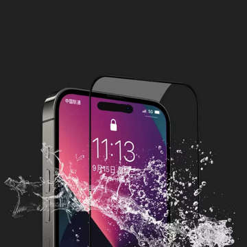 Szkło hartowane 9H na ekran Spigen Glass FC do etui do Apple iPhone 14 Pro Max Black