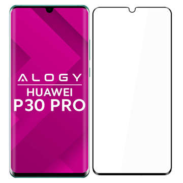 Szkło hartowane Alogy na cały ekran do Huawei P30 Pro Czarne