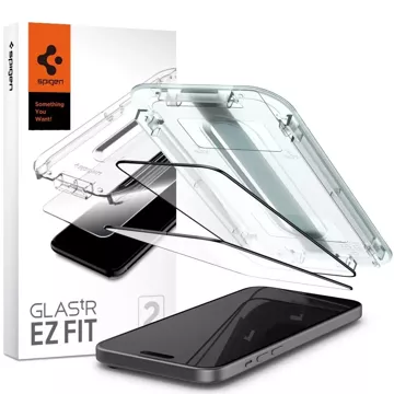 Szkło hartowane Spigen Glas.tR ”EZ Fit” FC 2-Pack do iPhone 15 / 16 Black